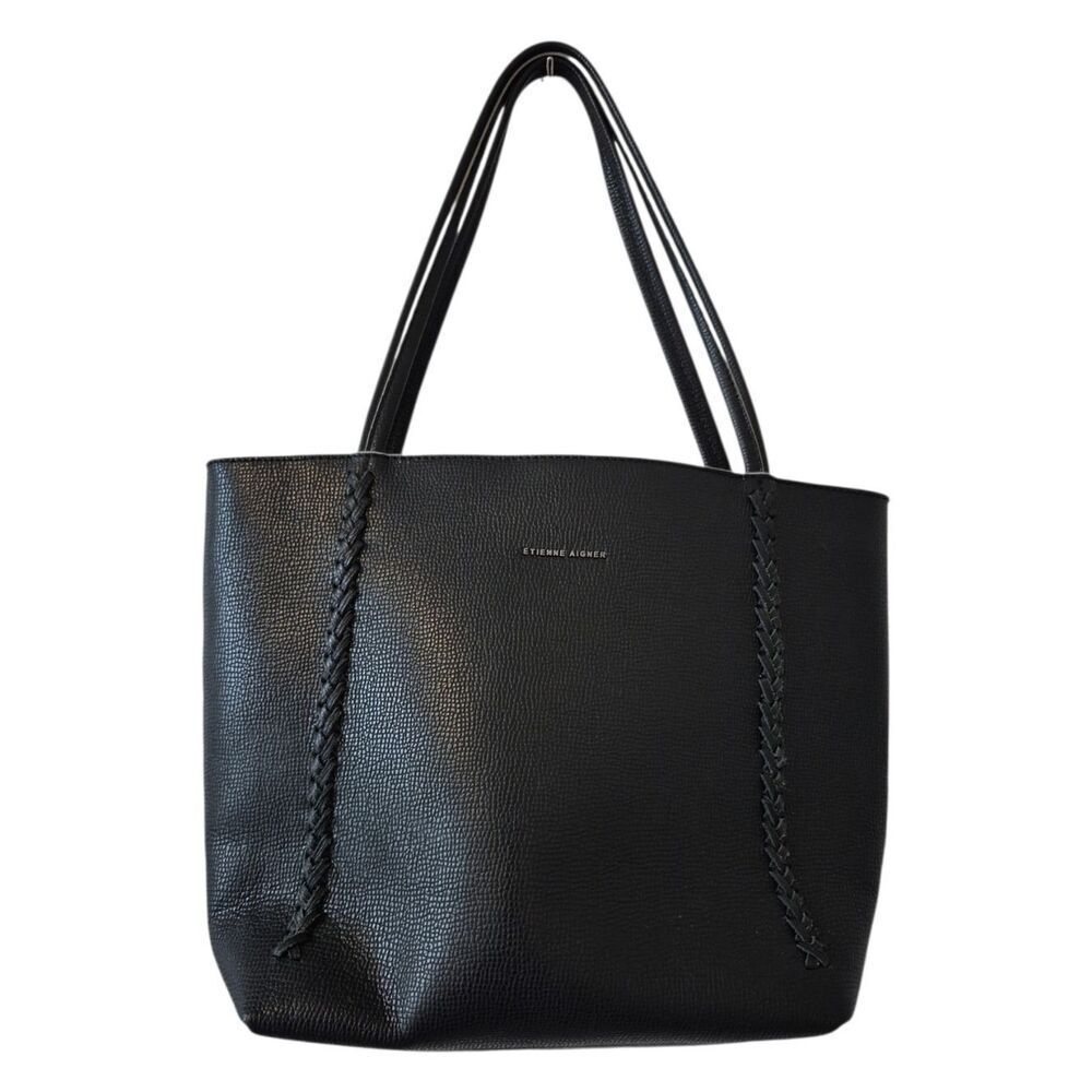 Etienne Aigner Stella Black Leather Tote